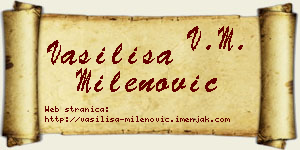 Vasilisa Milenović vizit kartica